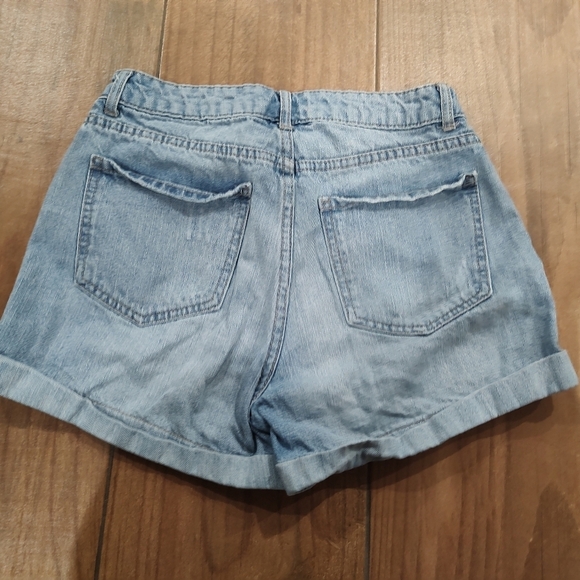 Forever 21 Light Blue Ripped Jean Shorts Size 25 - Picture 3 of 3